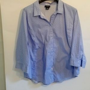 Liz Claiborne Womens 3X Button Front Top